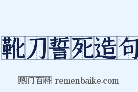 靴刀誓死造句是什么意思的图片